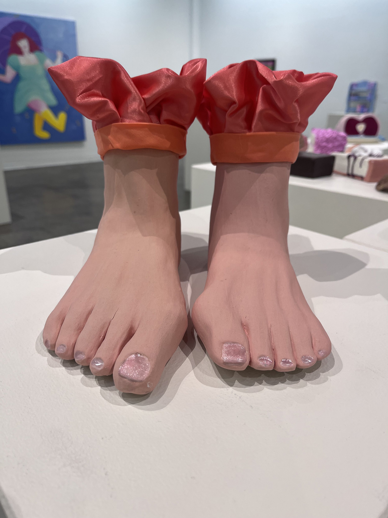 ceramic sculpture of feet by Xochitl Harbison, image courtesy of the artist