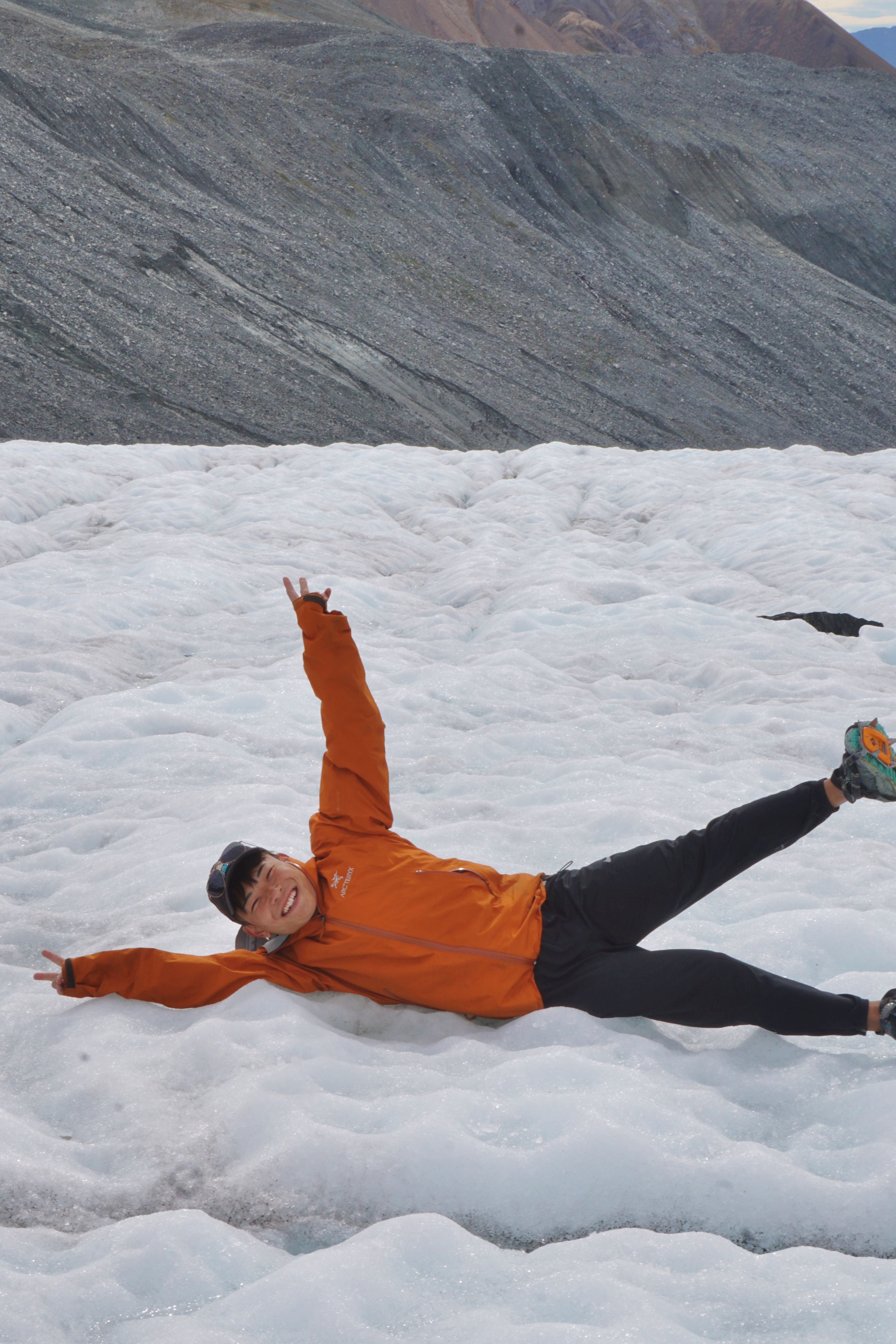 Laying on Glacier