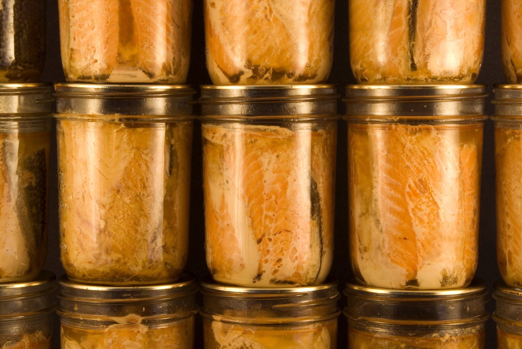Photo by Ken Klima/iStockWild-caught, home-canned salmon, such as this batch, is some of the best eating fish to be found on any dinner table. Workshops in Homer and Soldotna in early June will teach participants a safe, tested method to can fish. 