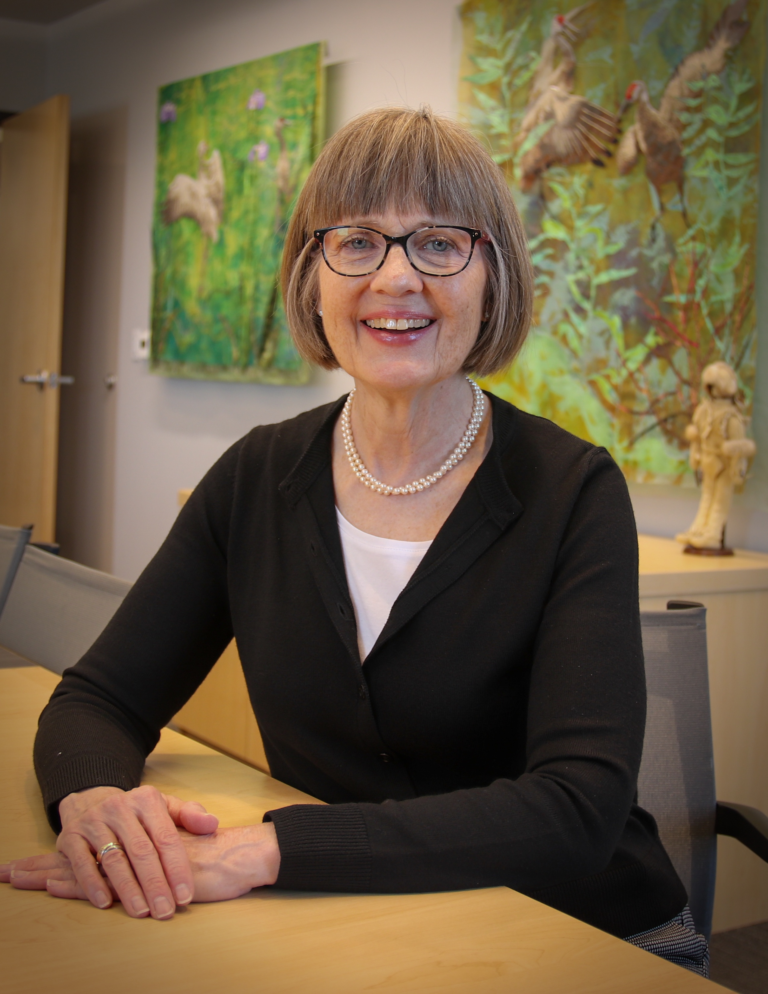 Meg Nordale, president of GHEMM Company, poses for a portrait at the company’s Fairbanks office. 