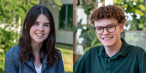 Headshots of two people