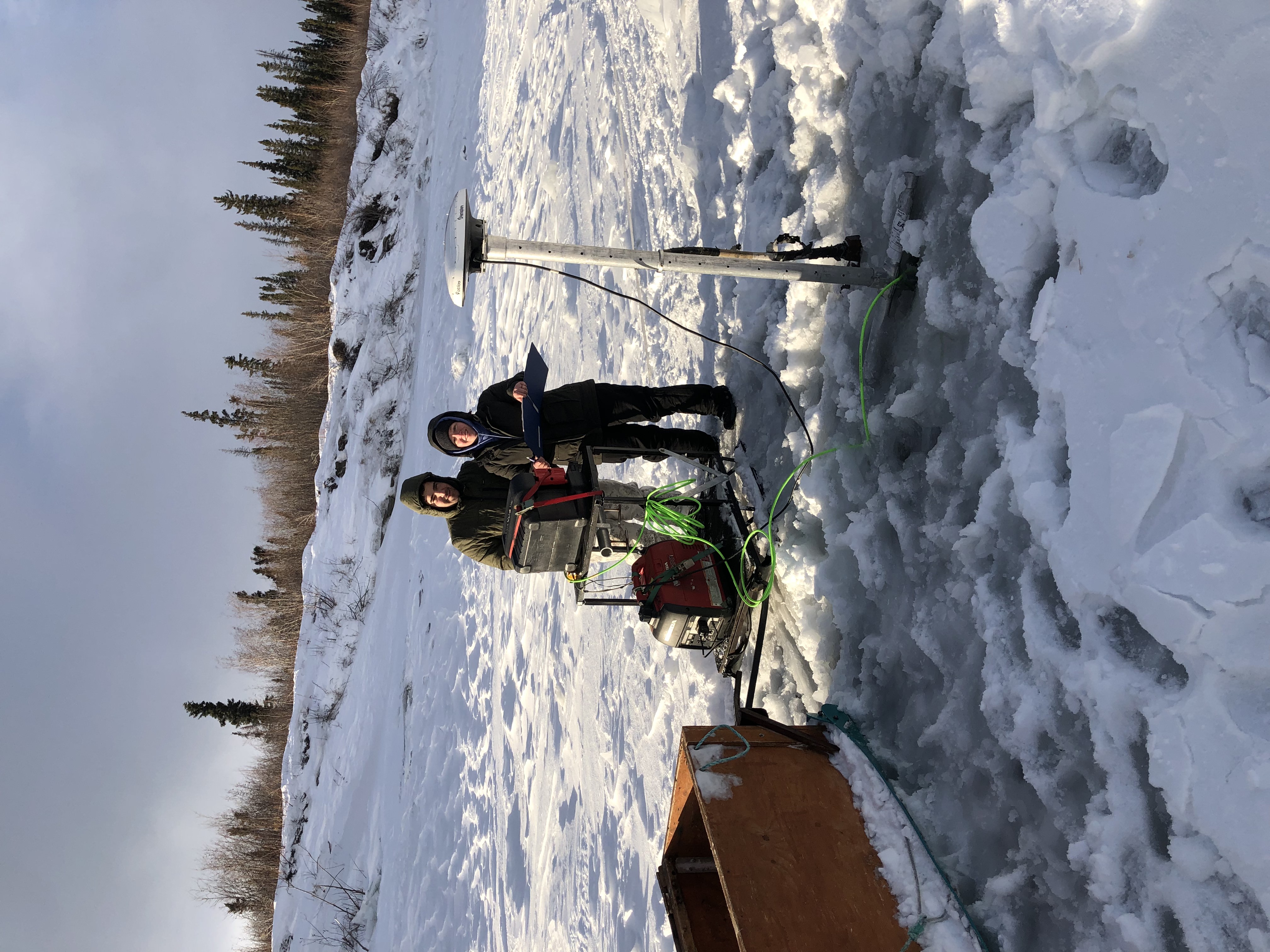 Steph and Leo recording with the ADCP