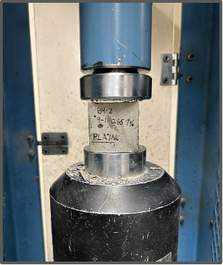 Compressive strength testing settings for experimental work 