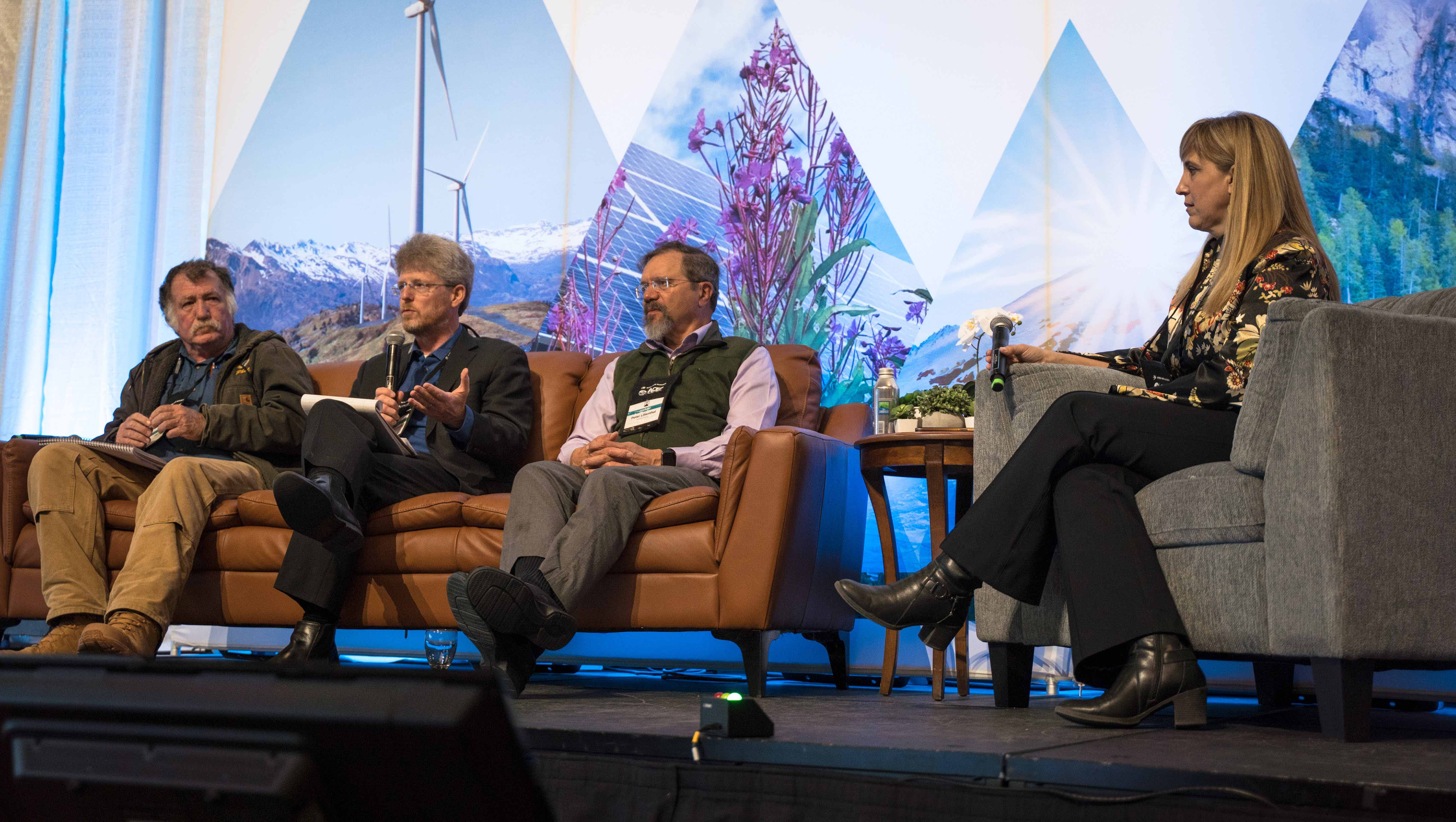 Panelists discuss at the 2022 Alaska Sustainable Energy Conference