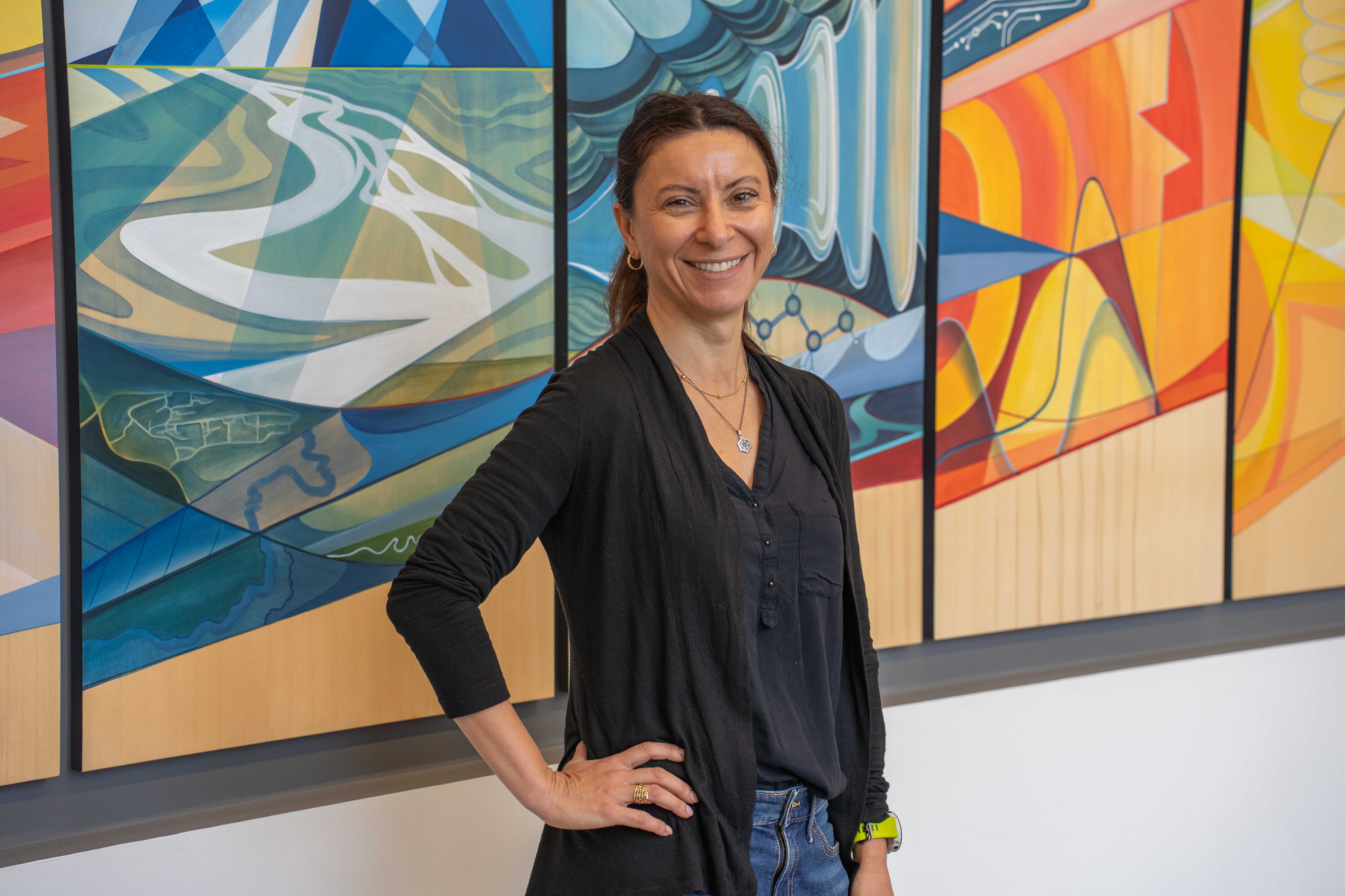 A person poses for a photo