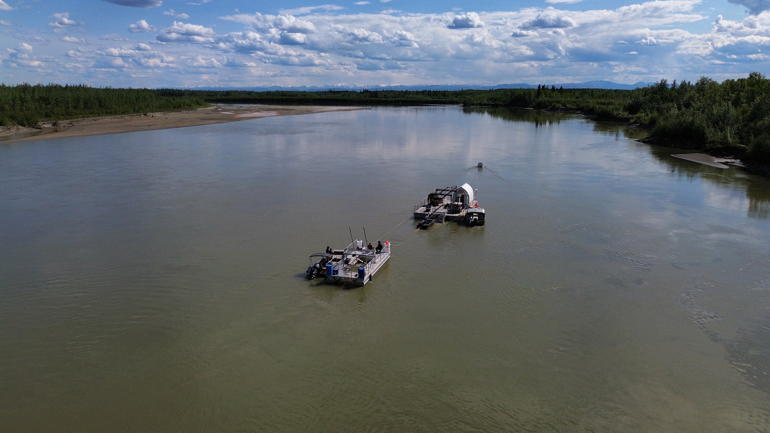 Drone view of testing at TRTS