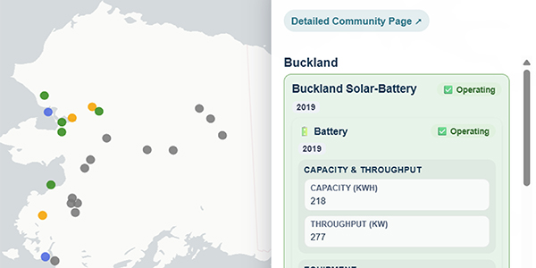 A typical display of a new interactive map