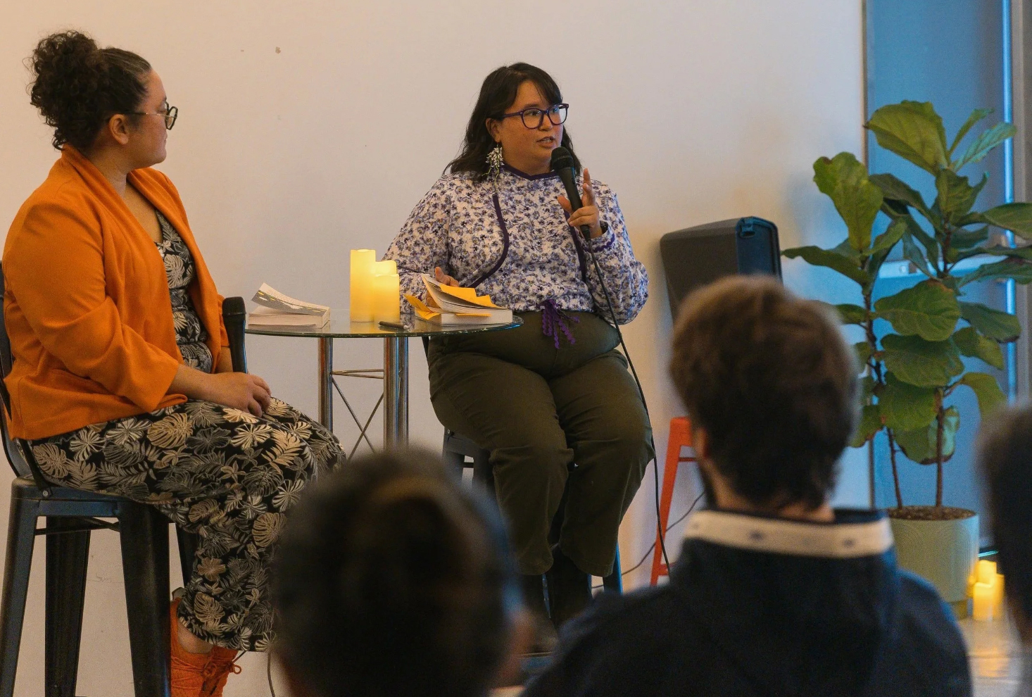 two people presenting their talk