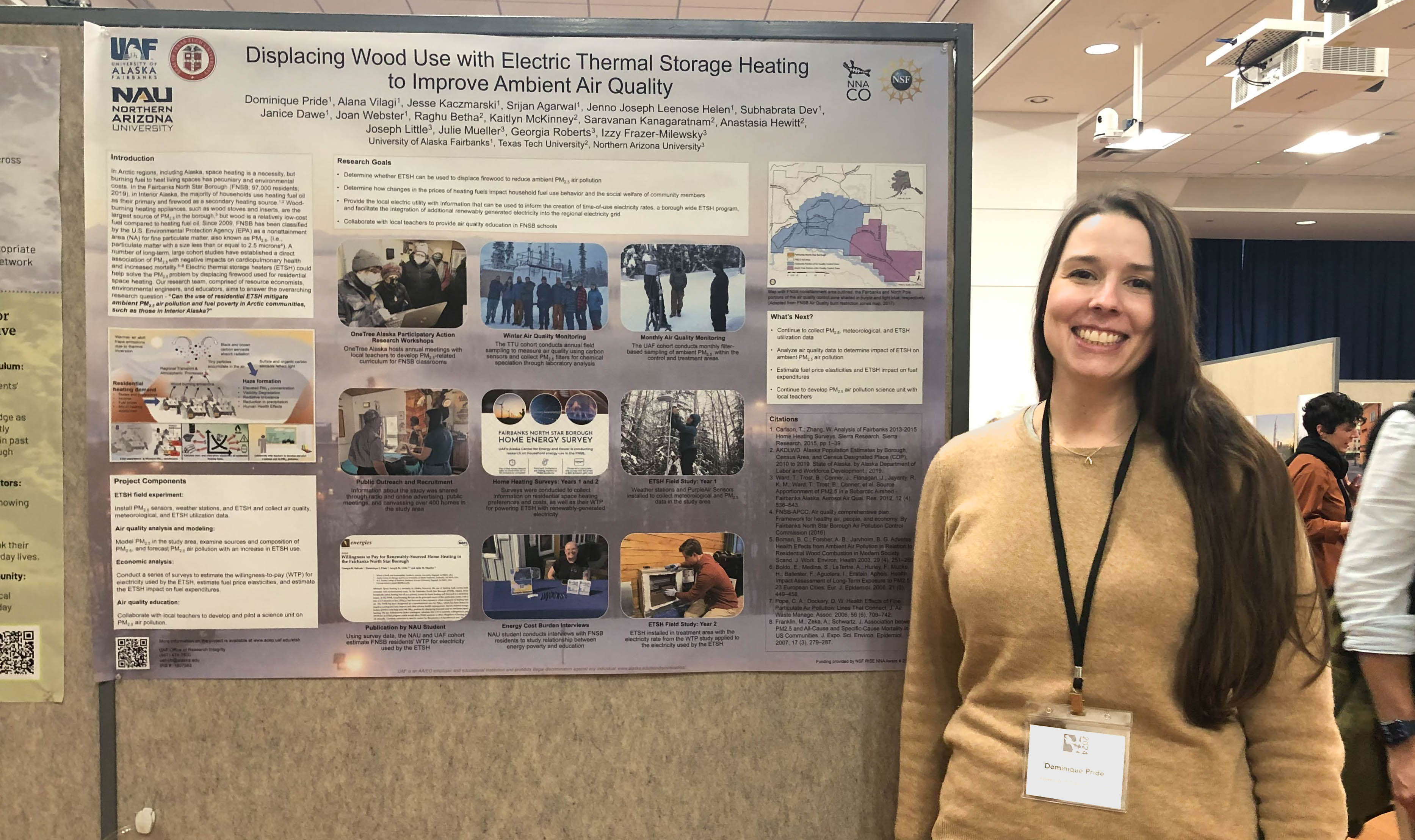 Dominique Pride during a poster session