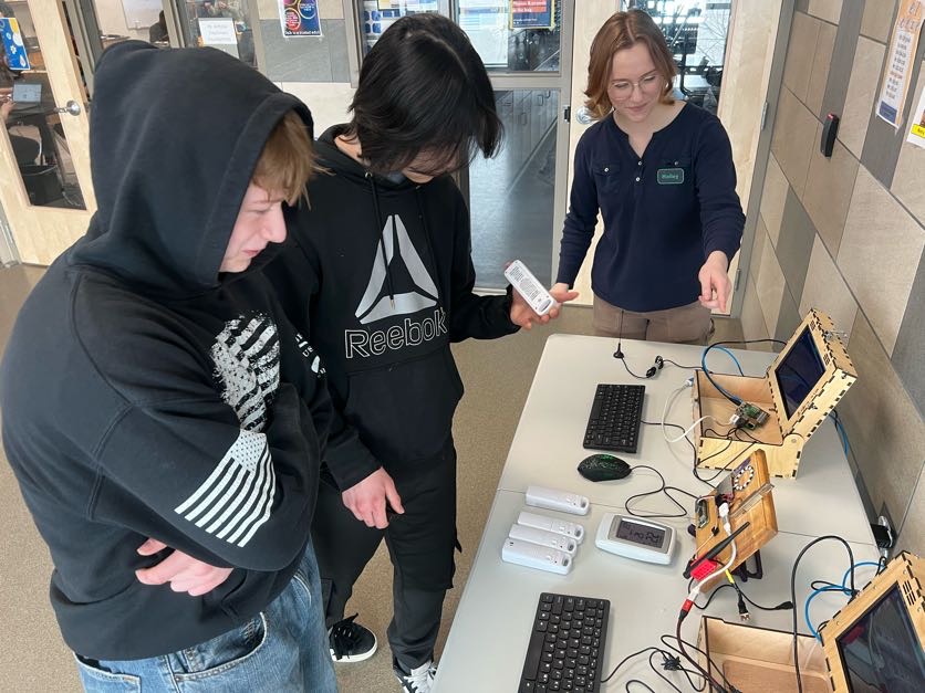 People work on a STEM activity