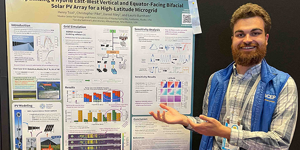 Henry Toal presents a poster