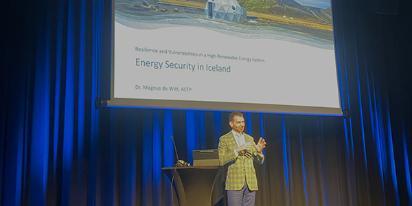 A person giving a presentation