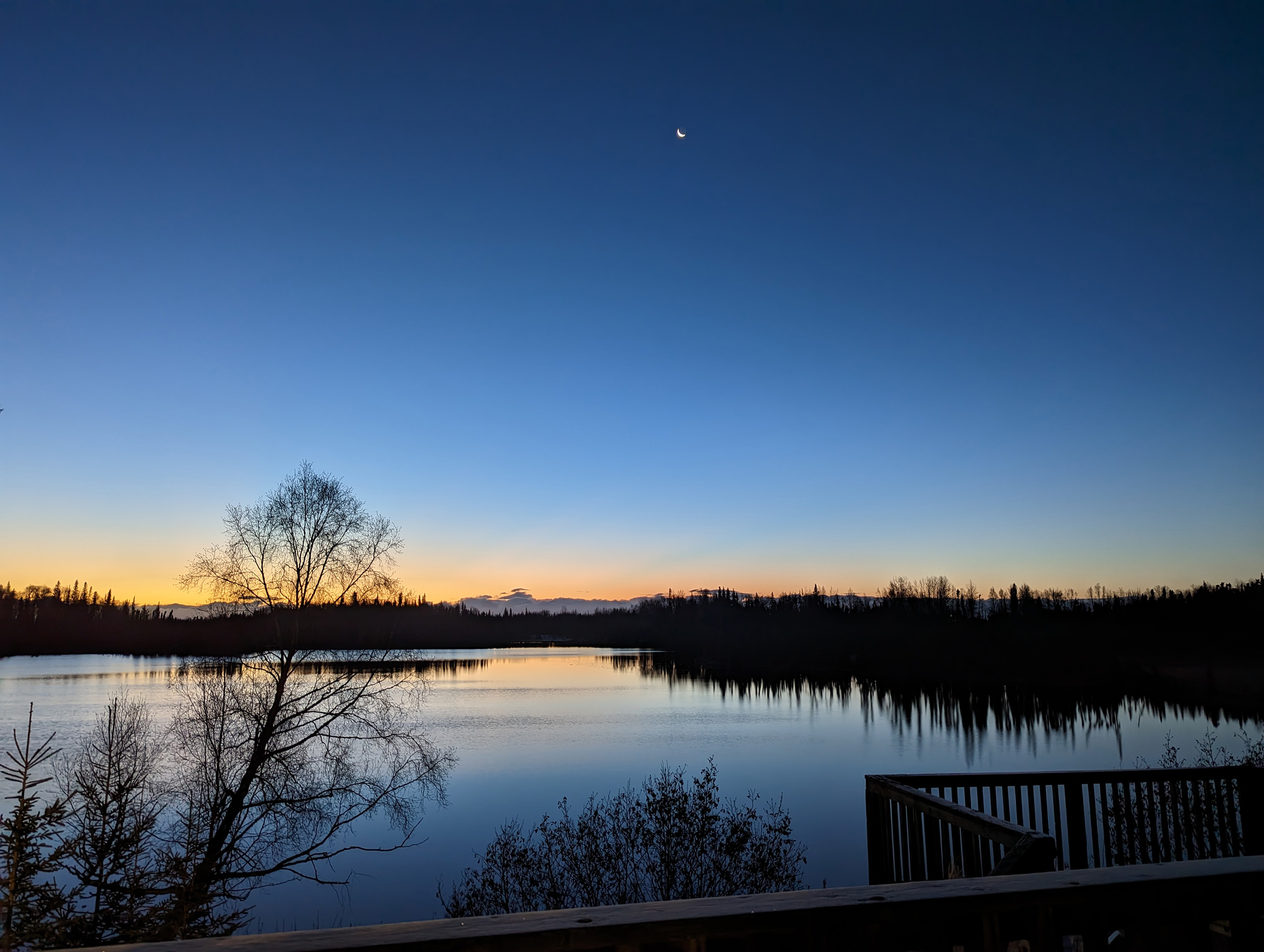 Loon Lake at night