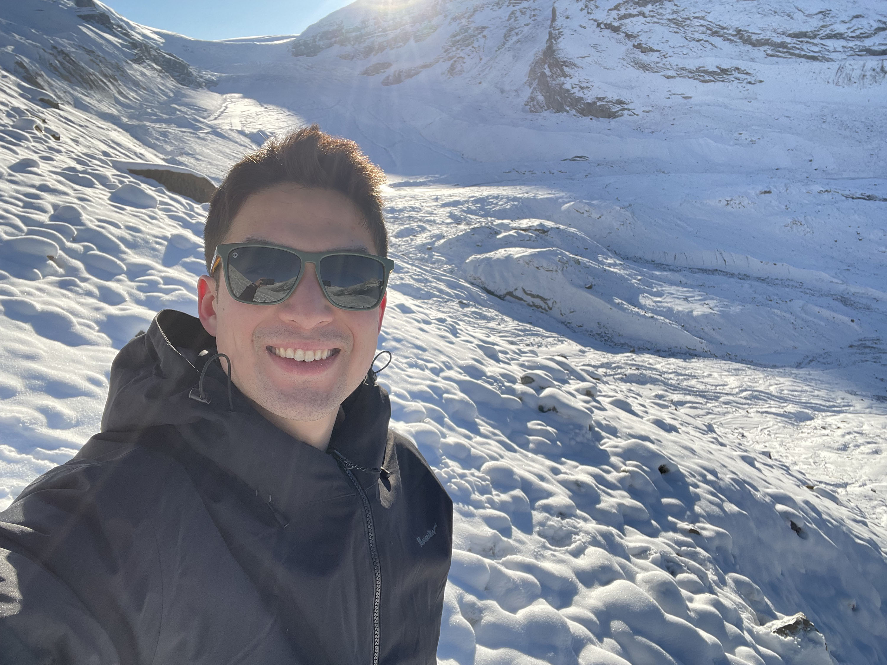 Paul McKinley at the trailhead for the Athabasca Glacier