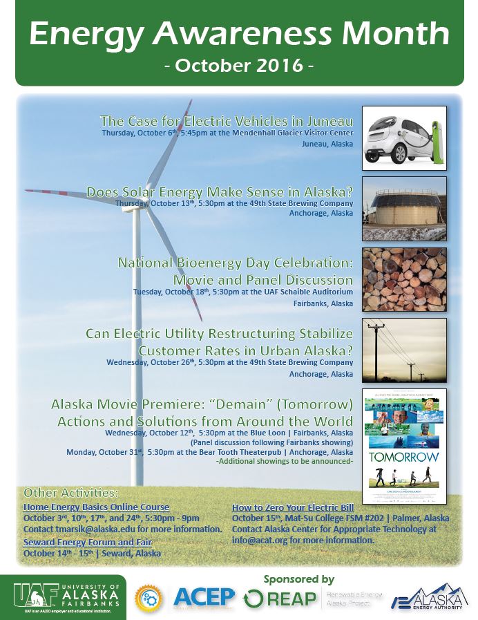 Energy Awareness Month - Forums and Films Scheduled Around the State