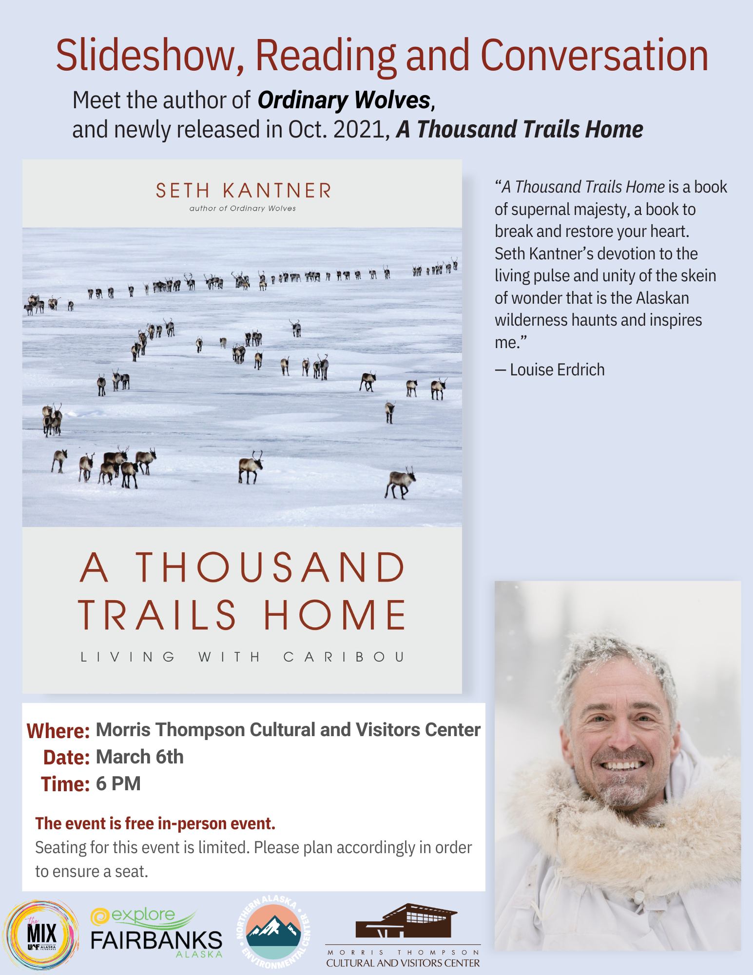 Join Seth Kantner for an Evening of Storytelling and Book Signing