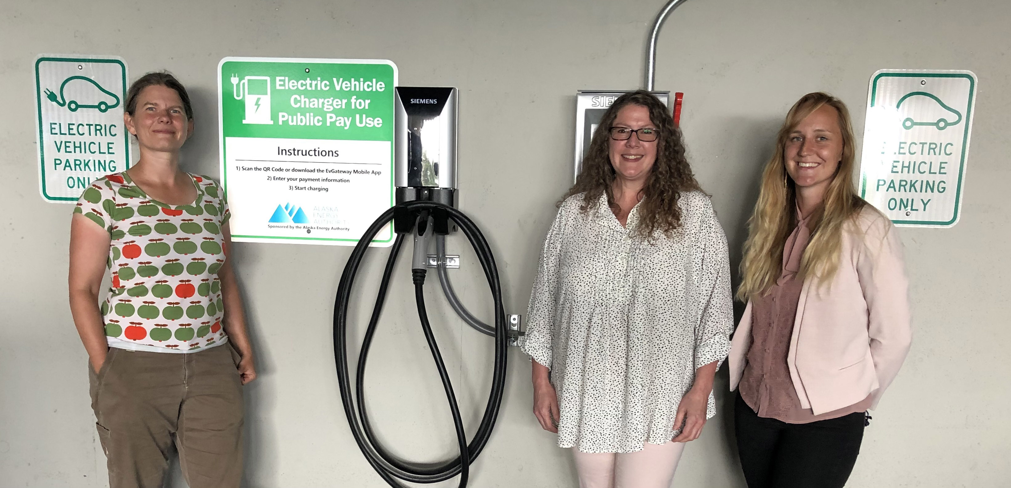 Ribbon-Cutting Ceremony for Three Electric Vehicle Chargers in Anchorage