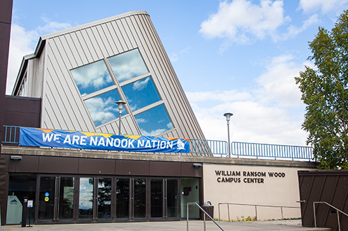 Entrance to the Wood Center