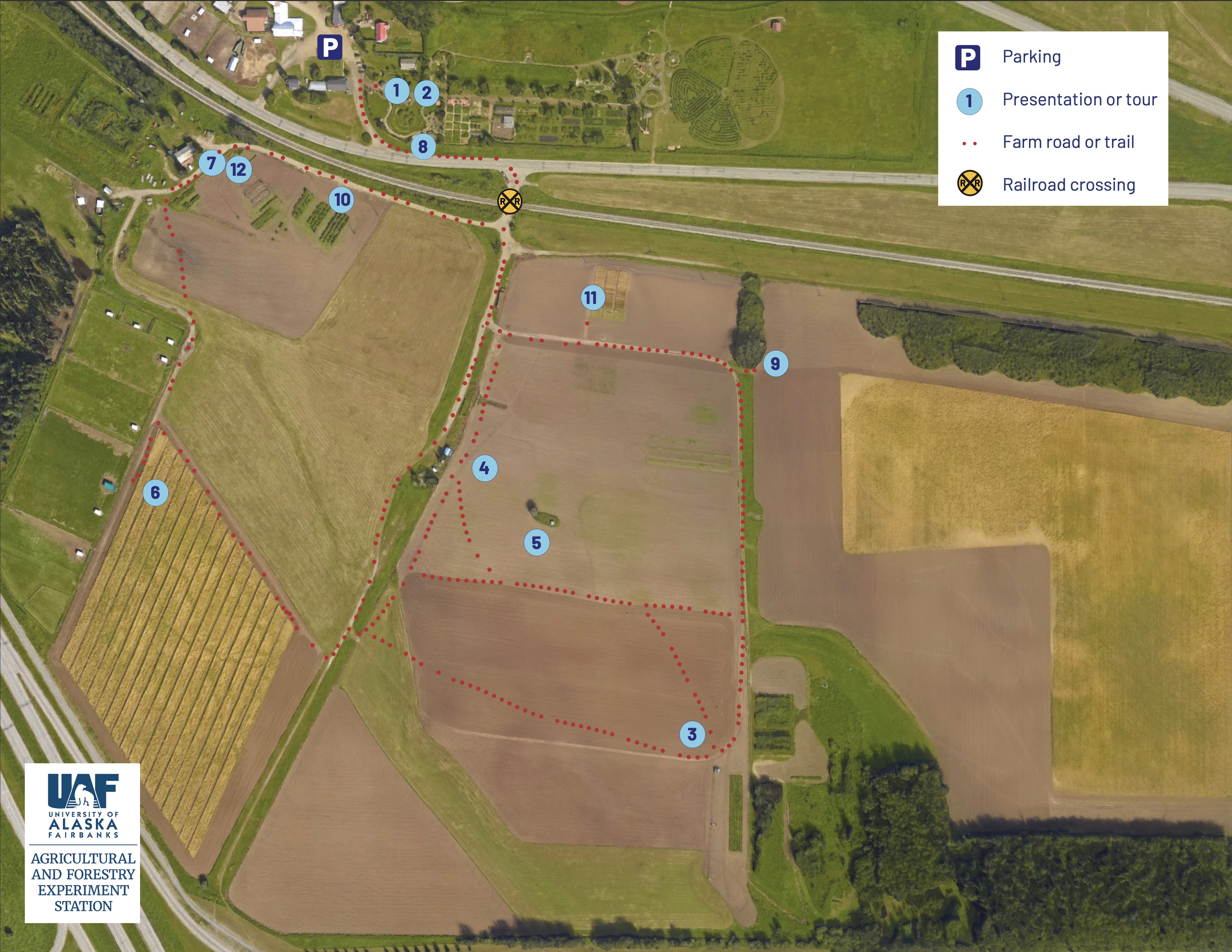 Map fo Fairbanks Experiment Farm