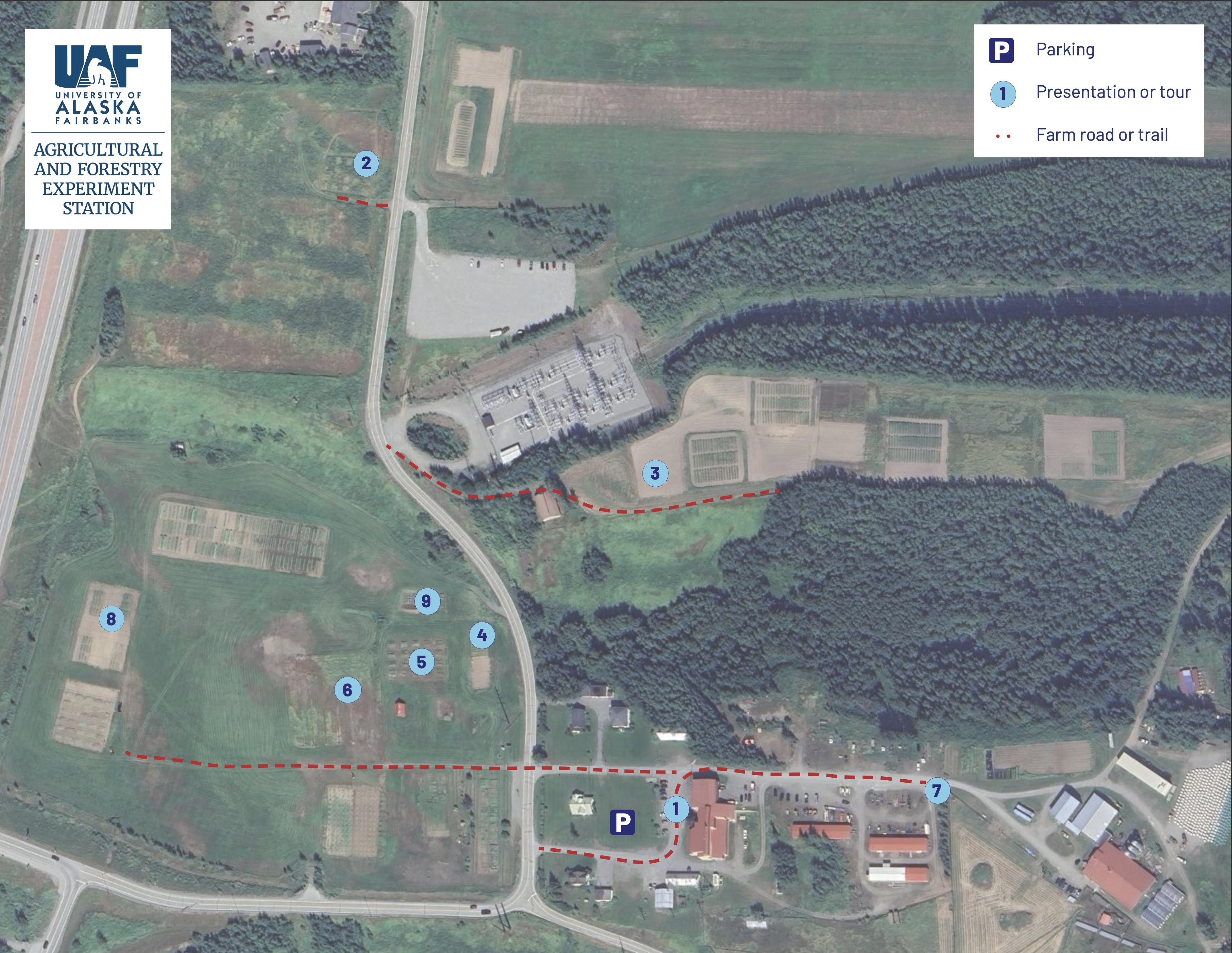 A map of the Matanuska Experiment Farm