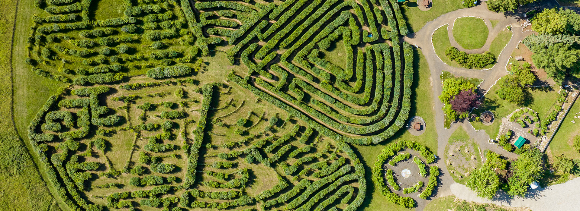 Garden Maze drone photo