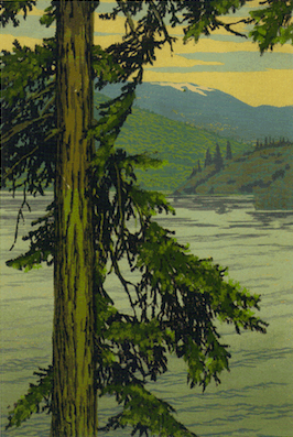 Painting of Lake Whatcom by Elizabeth Colborne