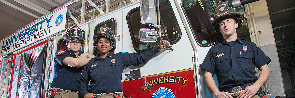 Fire fighter students