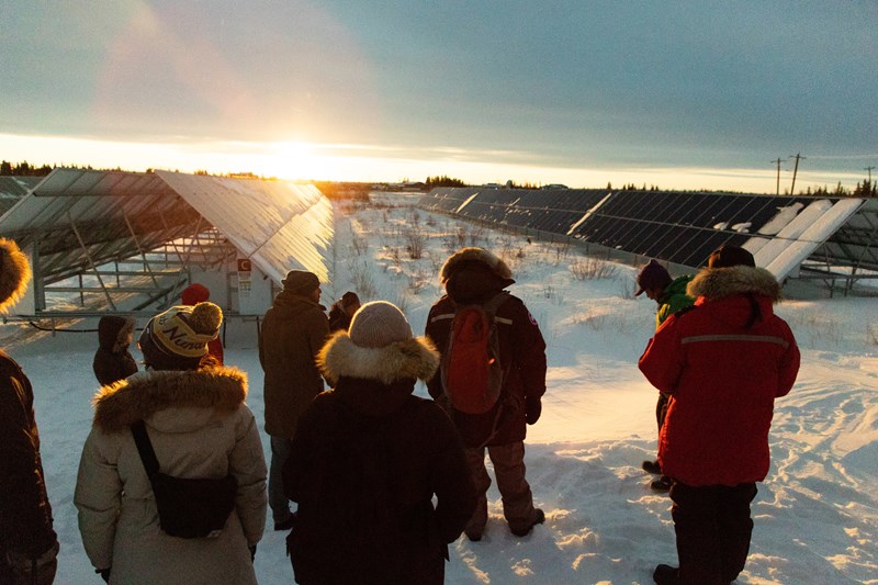 Tour of community solar project in Old Crow