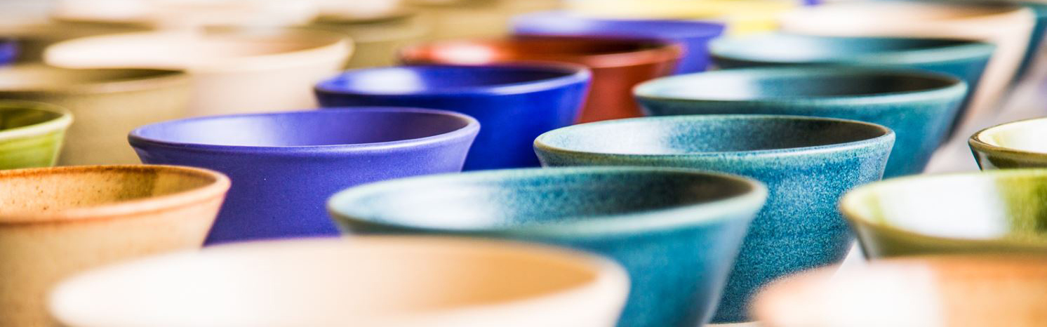 colorful ceramic bowls