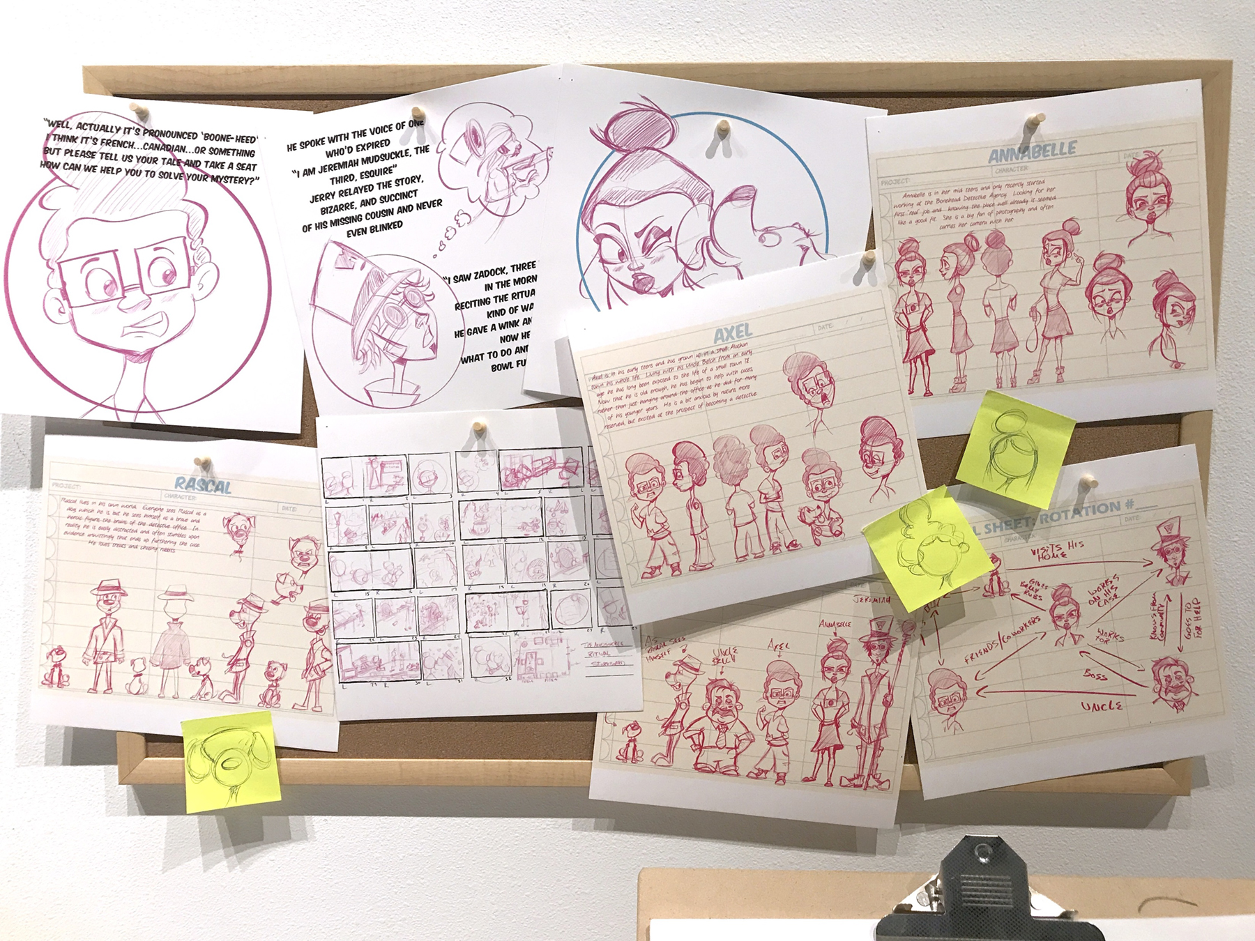 Storyboard sketches for David Glover's Mudsuckle Ritual