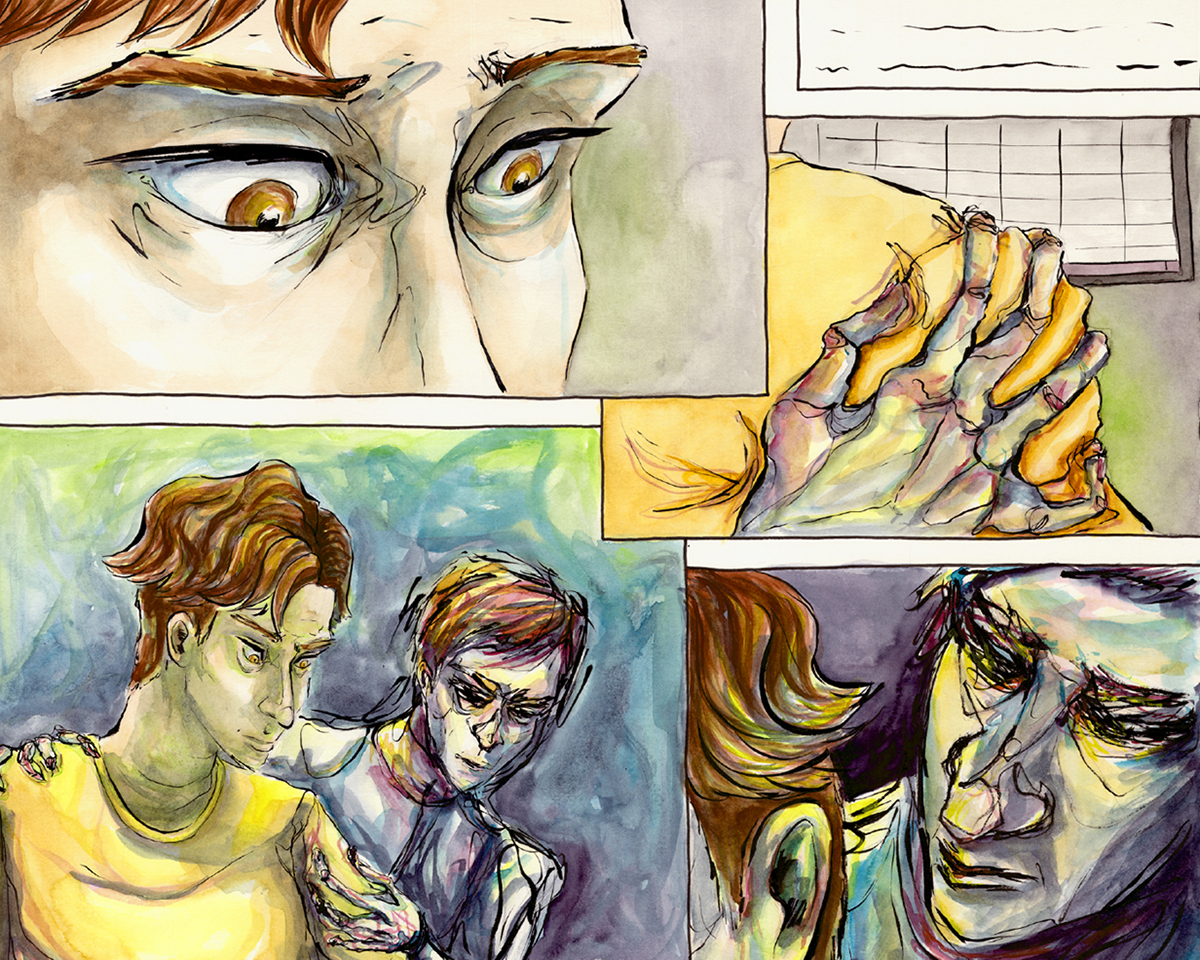Excerpt of page 5 of Danie Huff's comic, Against the Floor