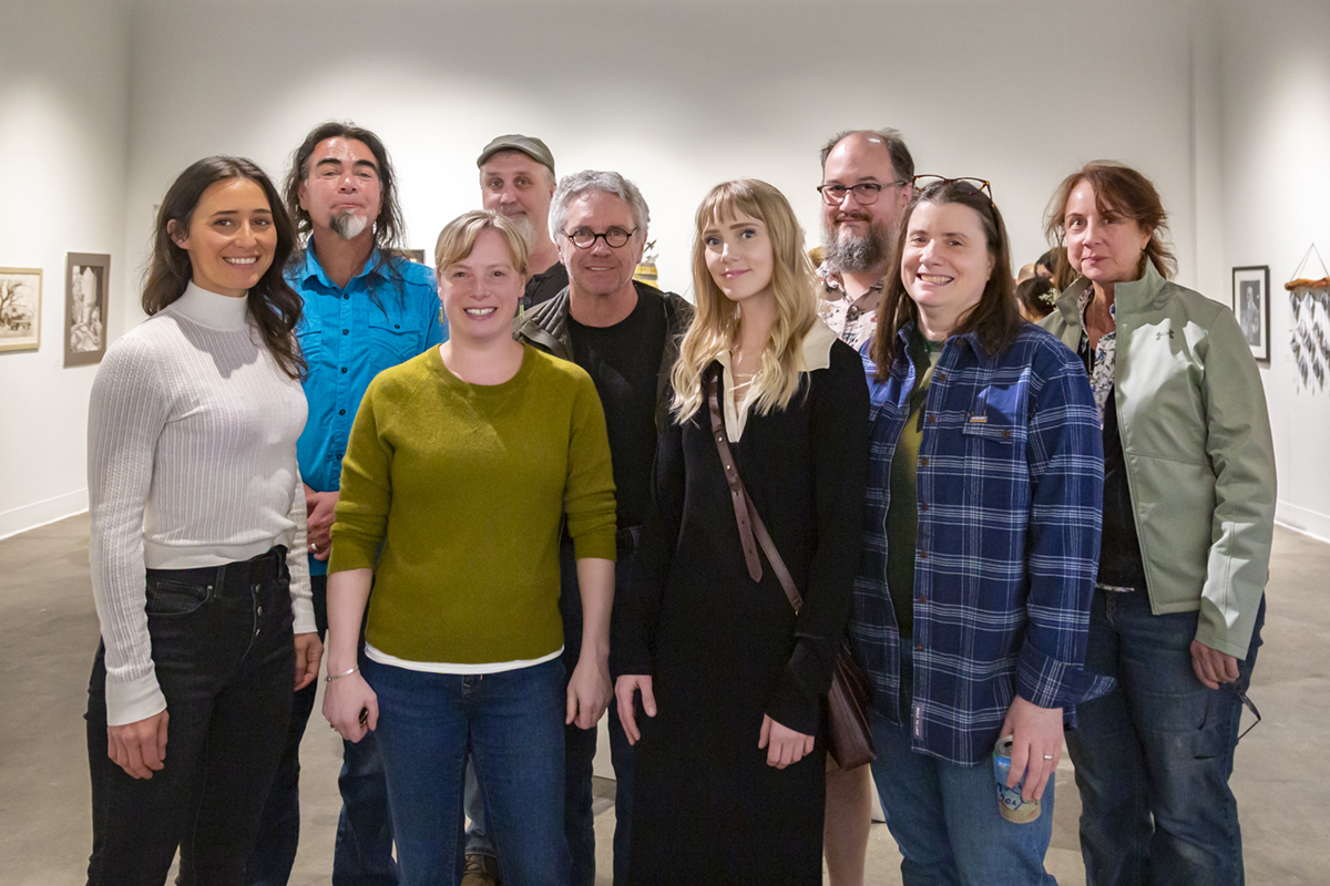 Art department faculty and guest juror Lindsay Saunders at the 2025 Student Juried Art Exhibition. UAF Photo by Sarah Manriquez