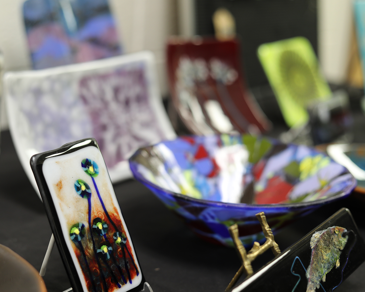 Final fused glass pieces created by SLAG