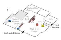 Map of 1st Floor of Wood Center