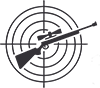 Rifle and target icon