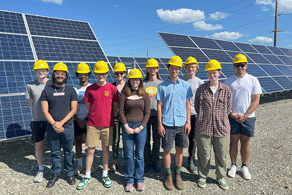 ACEP 2025 summer interns tour Golden Valley Electric Association's battery energy storage system. Photo by Patty Eagan/ACEP.