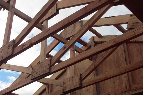 Wooden roof trusses
