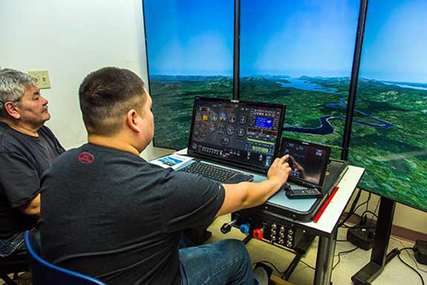 Flight simulator demonstration