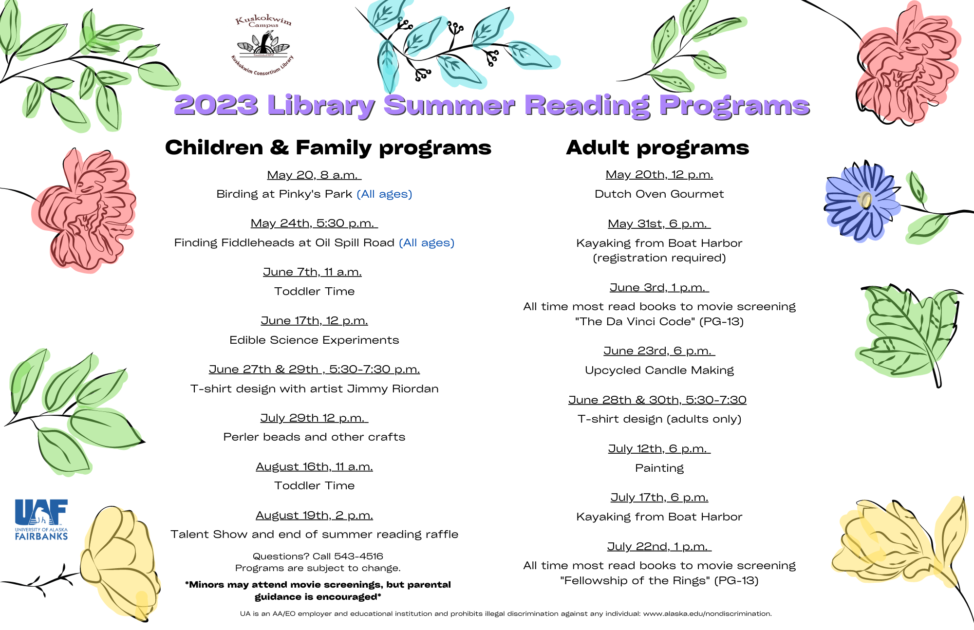 List of summer reading programs