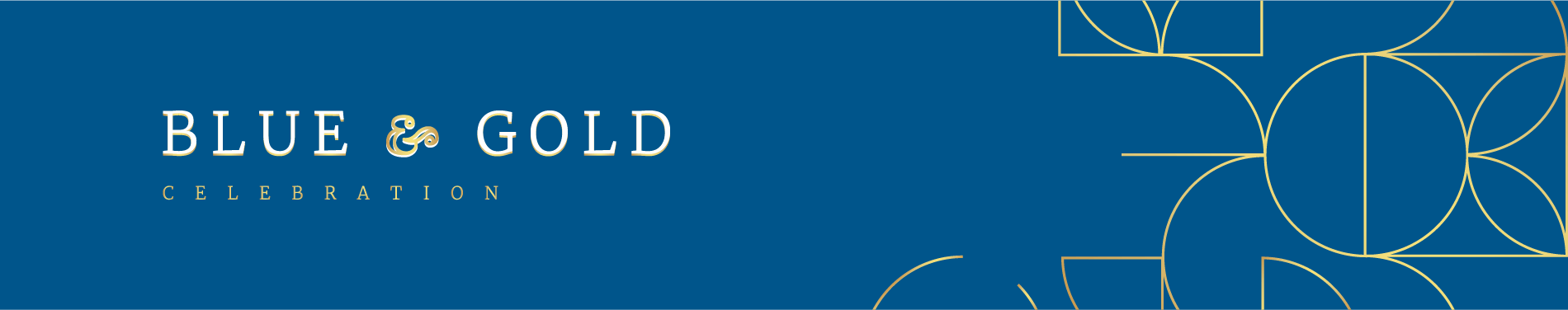 2023 Blue and Gold Celebration logo