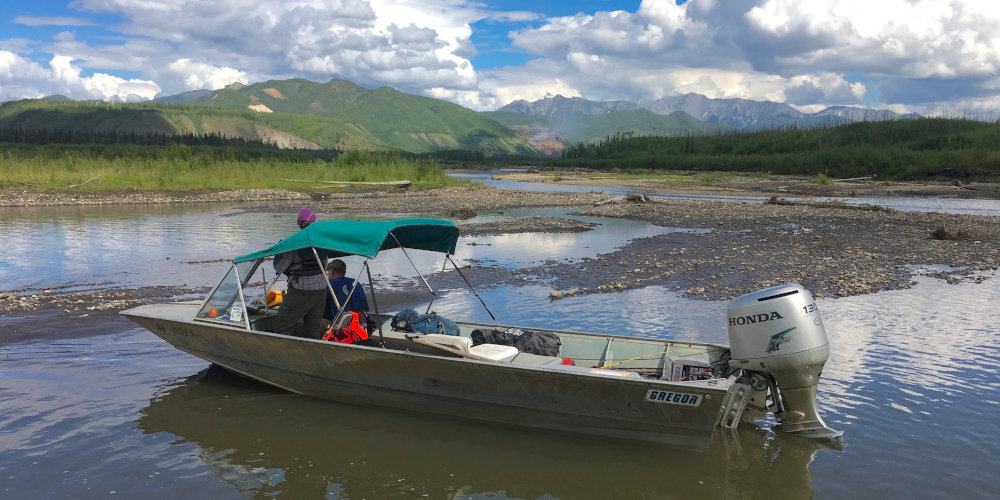 In the field on the Yukon River
