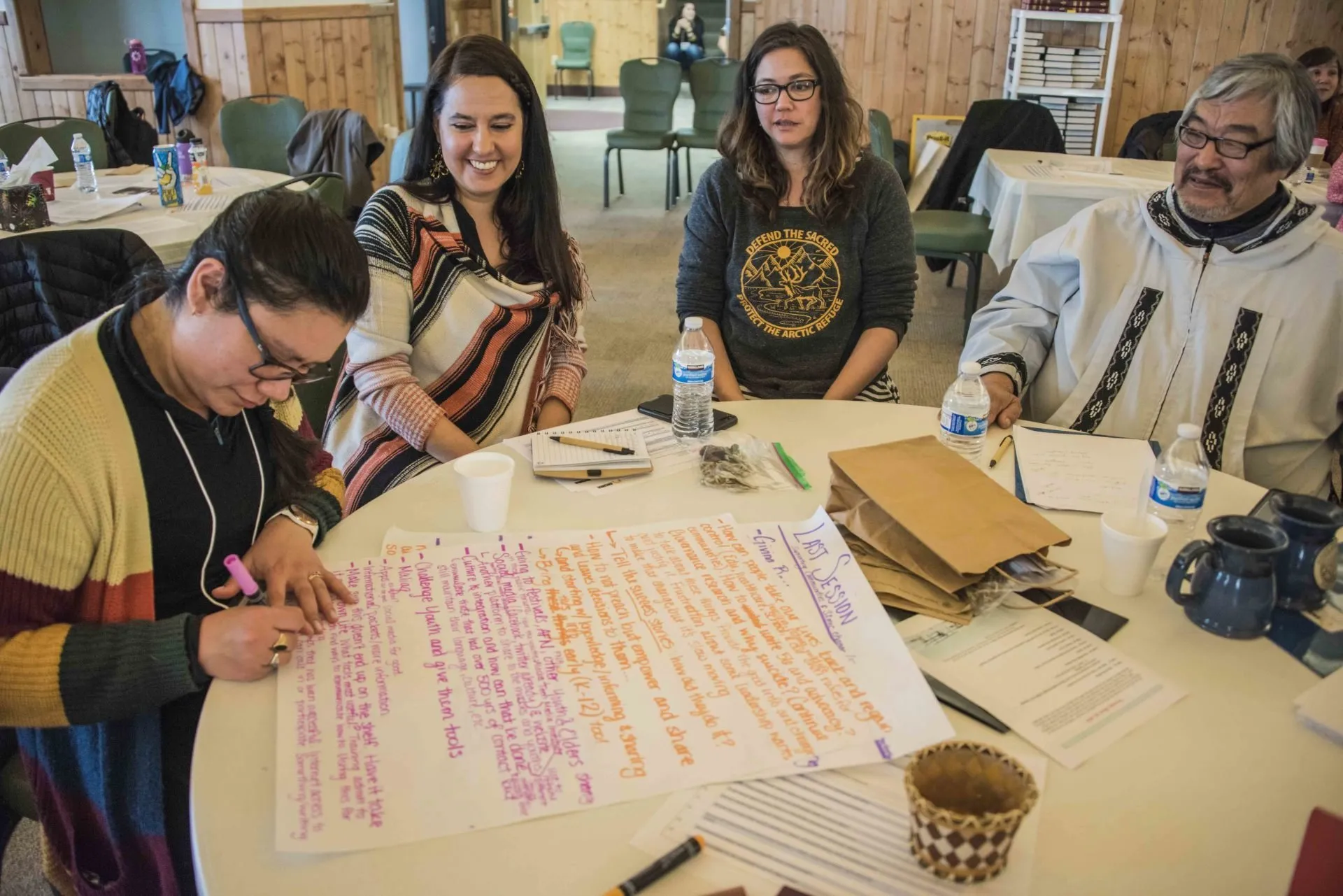 A panel doing an exercise during the session