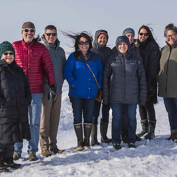 A group of participants outdoors.