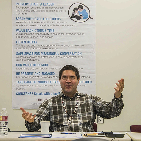 Evon Peters during a session.