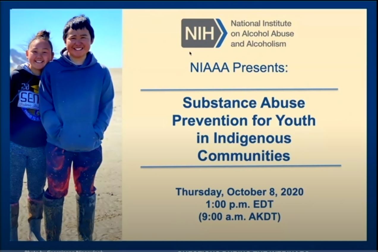 NIAAA Substance Abuse Prevention for Youth in Indigenous Communities flyer