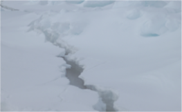 Crack in sea ice
