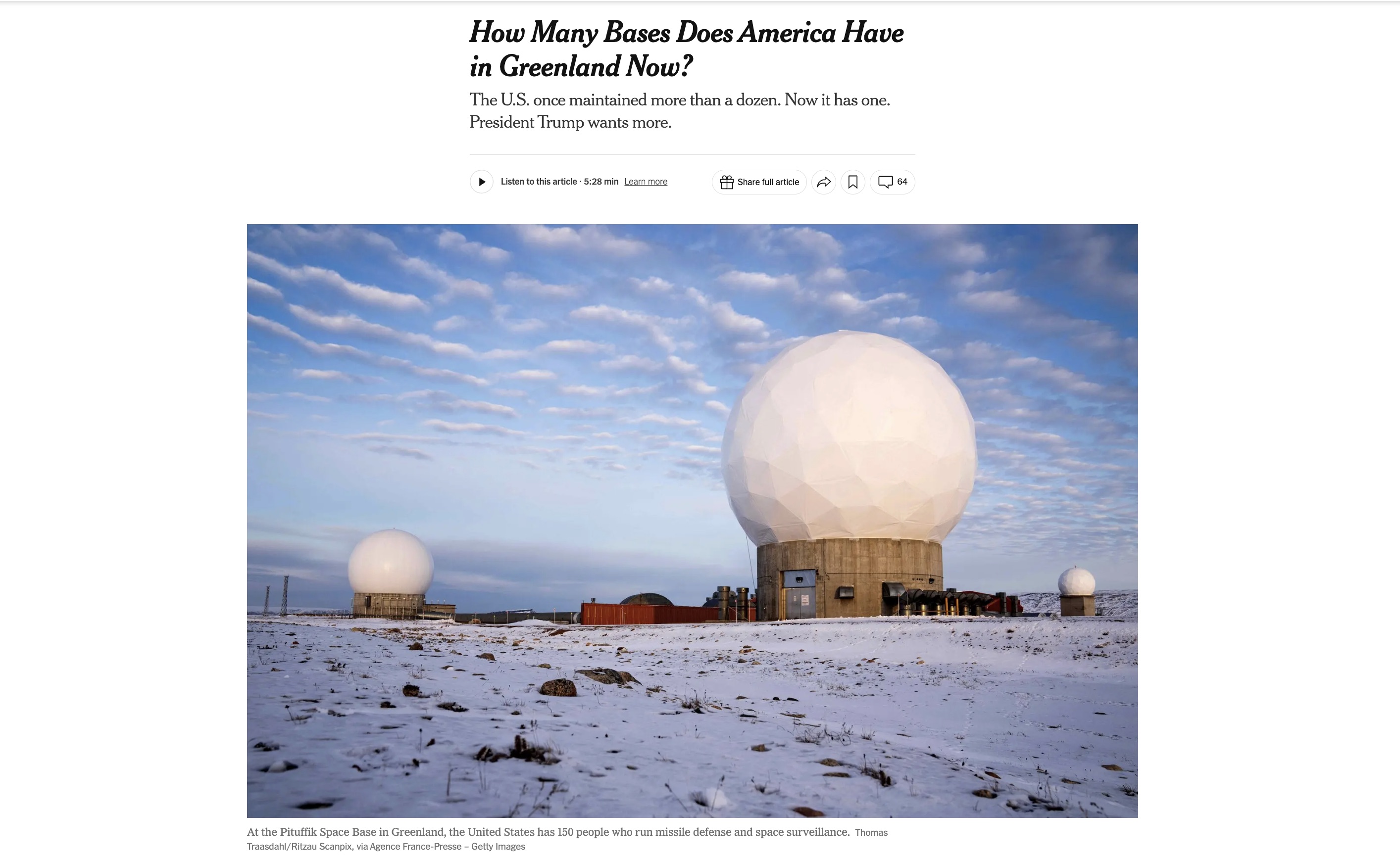 screenshot of nyt article