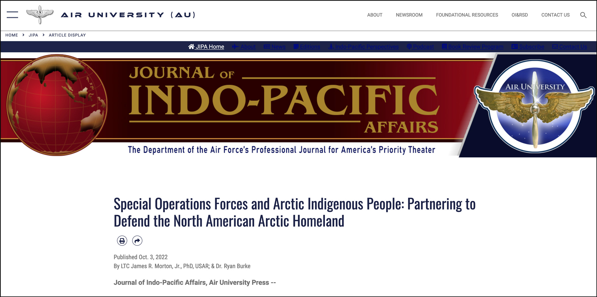 North American Arctic Special Operations Forces