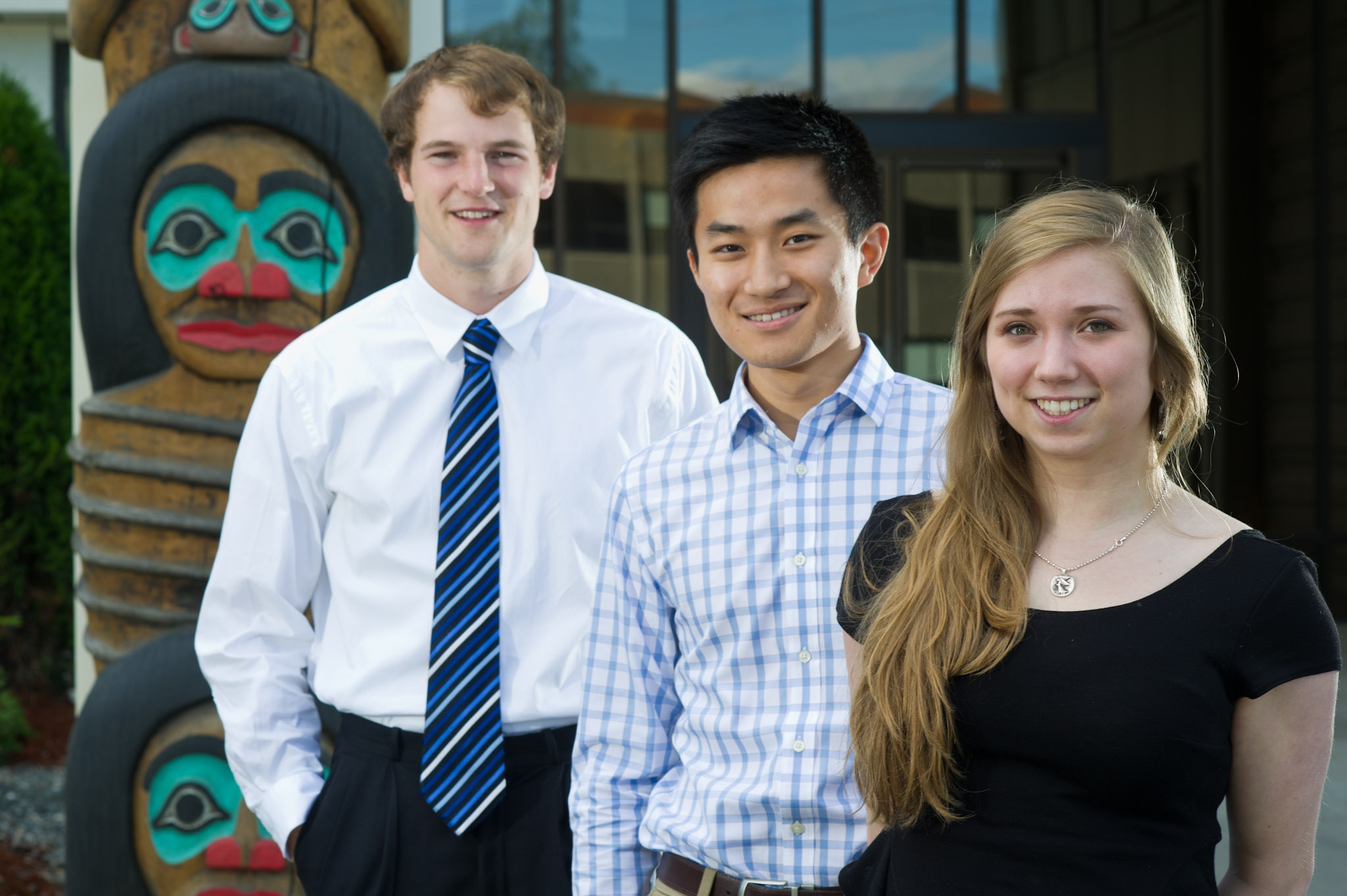 Kayla Bishop with her fellow interns.