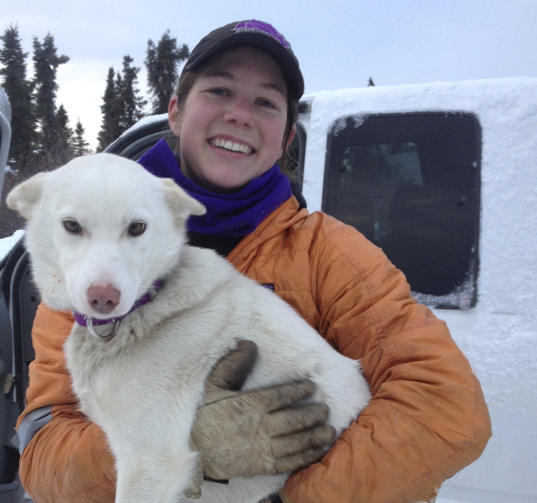 Ryne Olson with her dog Cartel.